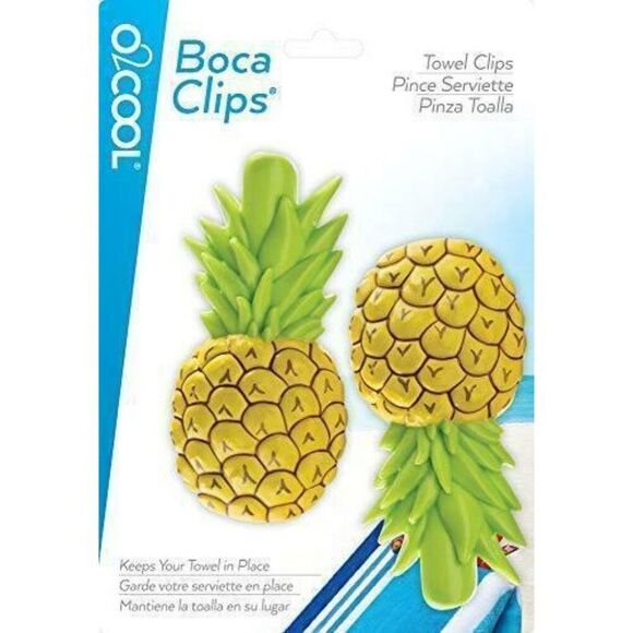 Pineapple O2 COOL Boca Clips Heavy Duty for Towels Beach Chairs Patio Pool NIP - Picture 2 of 7